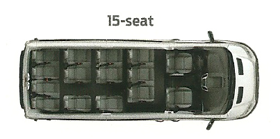 15 Passenger Van Seating Chart